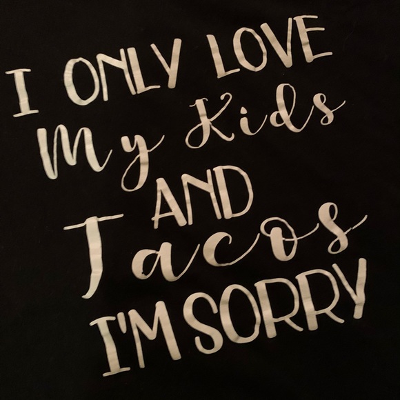 Bella Canvas Tops - Black t-shirt My Kids and Tacos